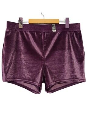 Torrid Lavender Velour Pajama Shorts NWT High Waist Womens Large